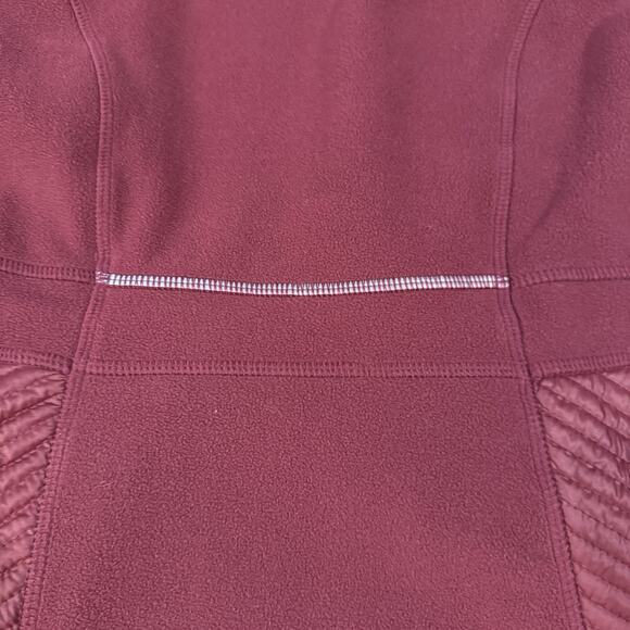 Athleta Power Peak Hooded Jacket Double-Zipper Berry Purple Red M Hiking Running - Picture 5 of 13